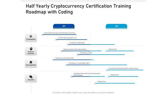 Half Yearly Cryptocurrency Certification Training Roadmap With Coding Professional