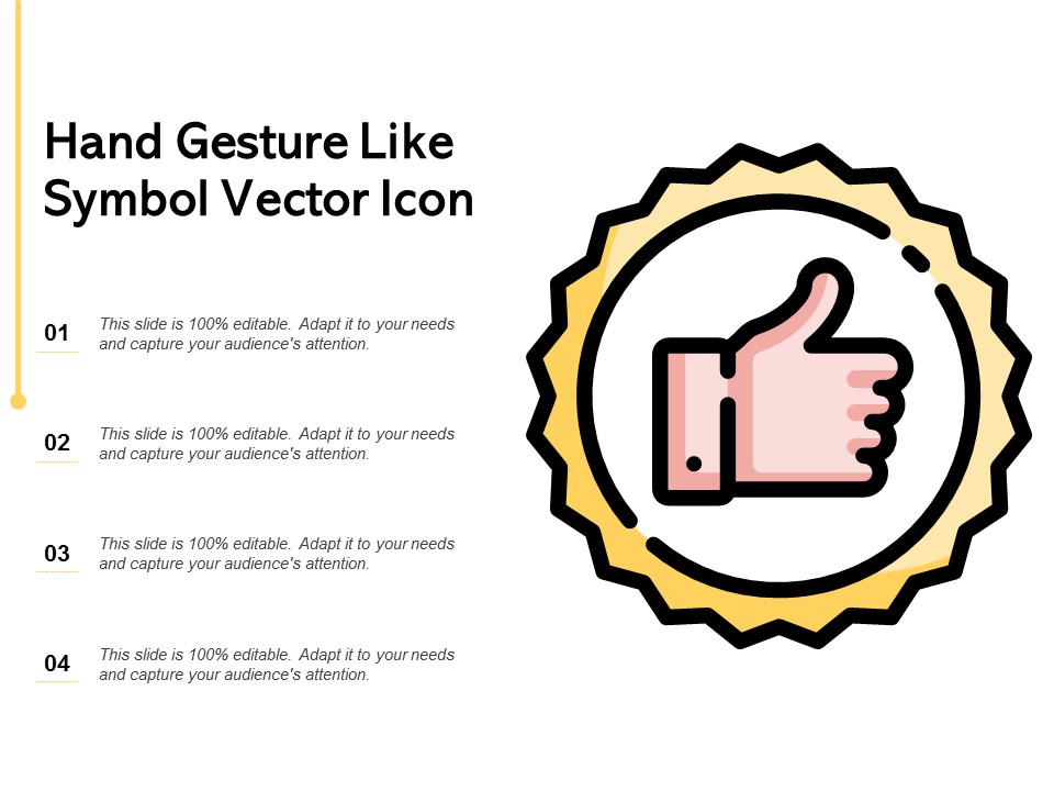 Hand Gesture Like Symbol Vector Icon Ppt PowerPoint Presentation Pictures Introduction