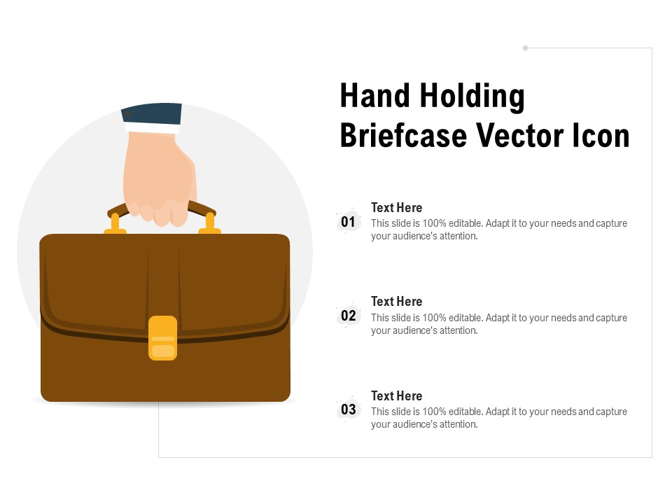 Hand Holding Briefcase Vector Icon Ppt PowerPoint Presentation Icon Example File