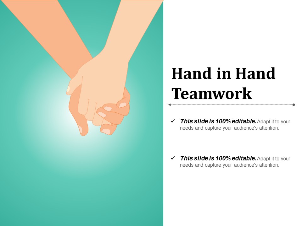 Hand In Hand Teamwork Ppt PowerPoint Presentation Pictures Gridlines