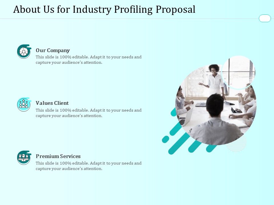 Handling Industry Analysis About Us For Industry Profiling Proposal Information PDF