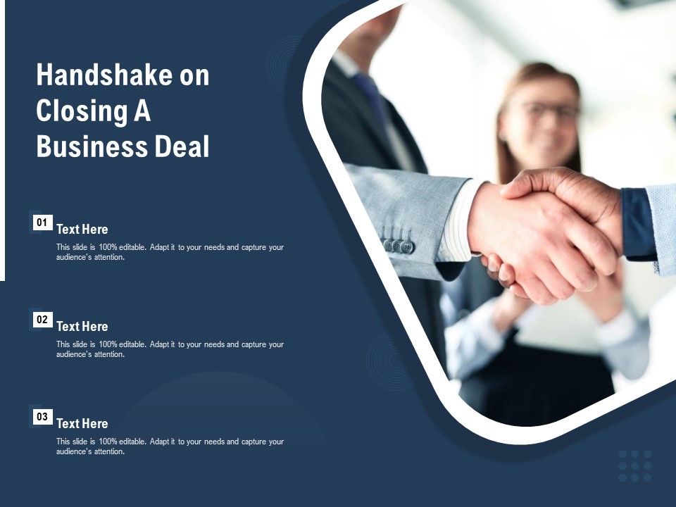Handshake On Closing A Business Deal Ppt PowerPoint Presentation Styles Example