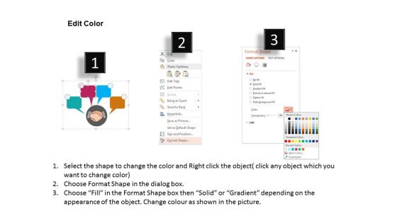Handshake With Infographic Tags Powerpoint Templates