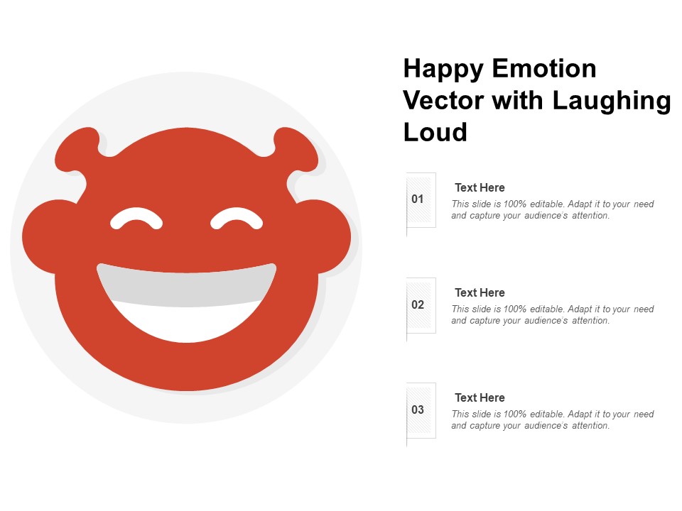 Happy Emotion Vector With Laughing Loud Ppt PowerPoint Presentation File Summary PDF