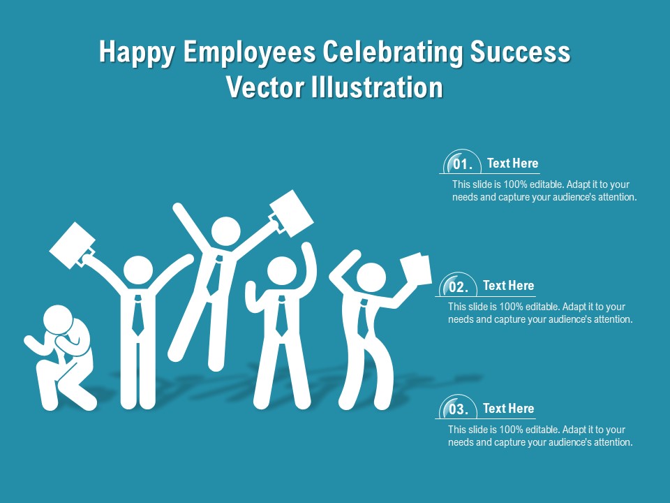 Happy Employees Celebrating Success Vector Illustration Ppt PowerPoint Presentation Gallery Graphics Tutorials PDF