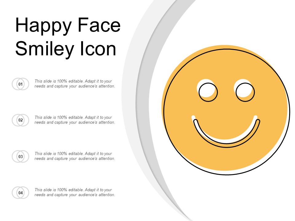 Happy Face Smiley Icon Ppt Powerpoint Presentation Summary Slides