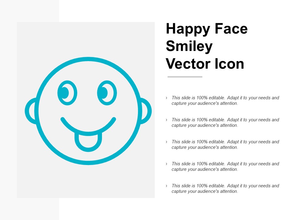 Happy Face Smiley Vector Icon Ppt PowerPoint Presentation File Guide