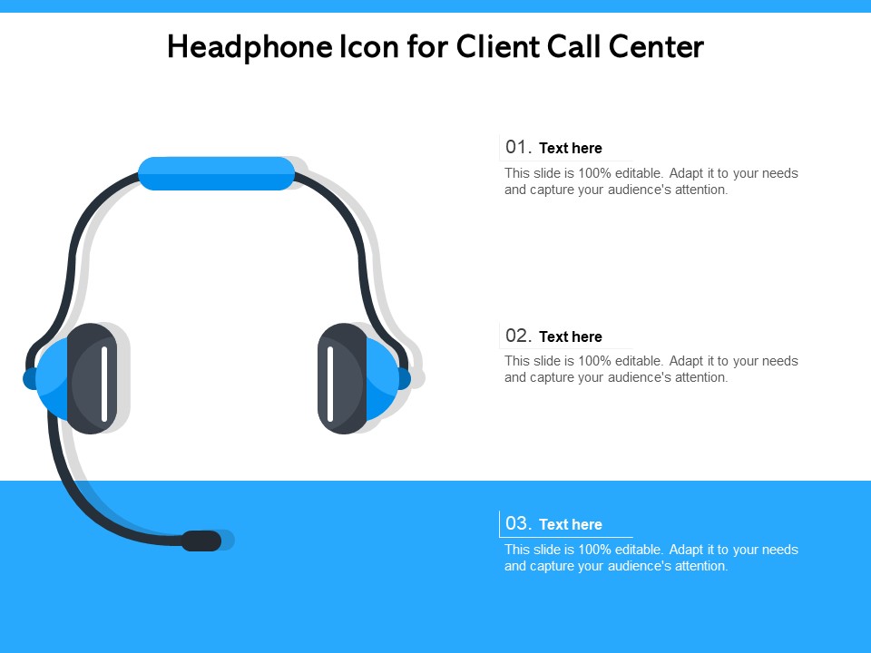 Headphone Icon For Client Call Center Ppt PowerPoint Presentation File Slide PDF