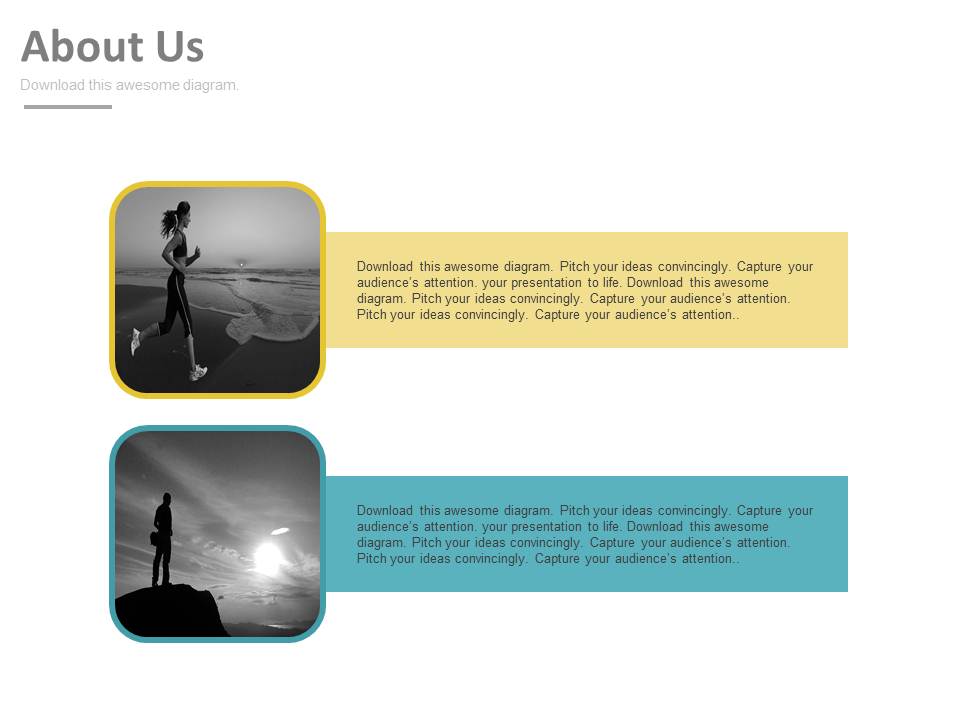 Health And Fitness About Us Design Powerpoint Slides