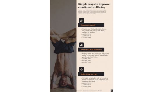 Health And Wellness Playbook Template