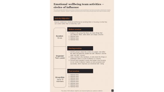 Health And Wellness Playbook Template