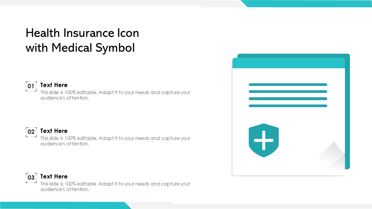 Health Insurance Icon With Medical Symbol Ppt PowerPoint Presentation File Templates PDF