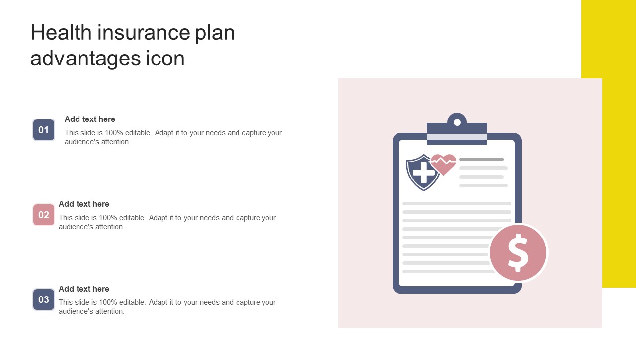Health Insurance Plan Advantages Icon Infographics PDF