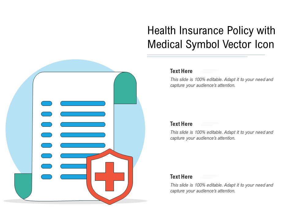 Health Insurance Policy With Medical Symbol Vector Icon Ppt PowerPoint Presentation File Infographic Template PDF