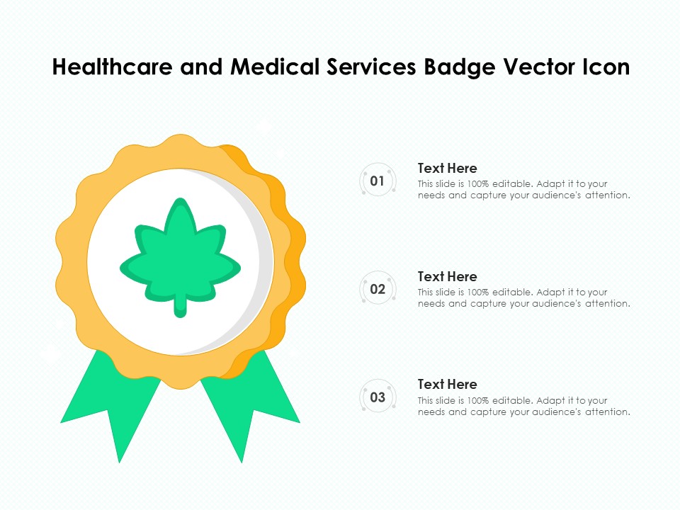 Healthcare And Medical Services Badge Vector Icon Ppt PowerPoint Presentation File Example PDF
