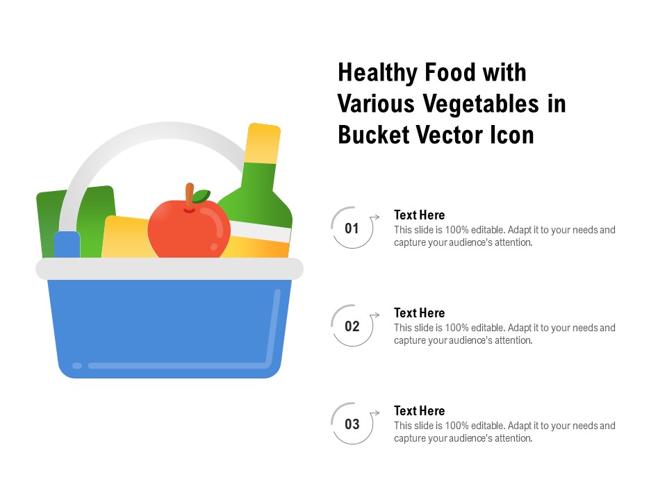 Healthy Food With Various Vegetables In Bucket Vector Icon Ppt PowerPoint Presentation Icon Styles PDF