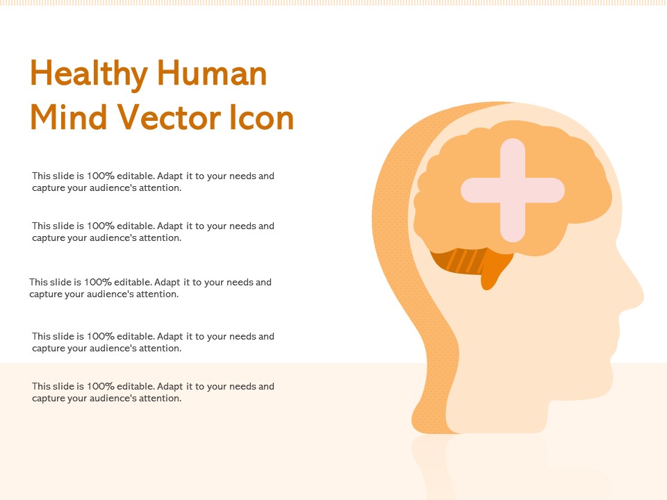 Healthy Human Mind Vector Icon Ppt PowerPoint Presentation Show Guidelines PDF