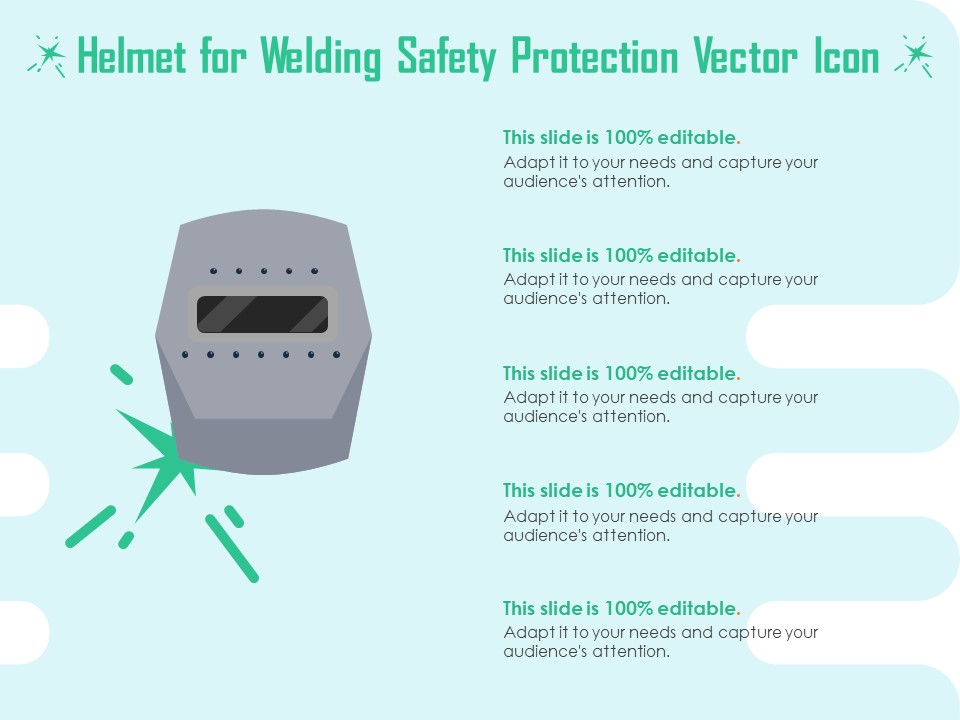 Helmet For Welding Safety Protection Vector Icon Ppt PowerPoint Presentation Outline Diagrams