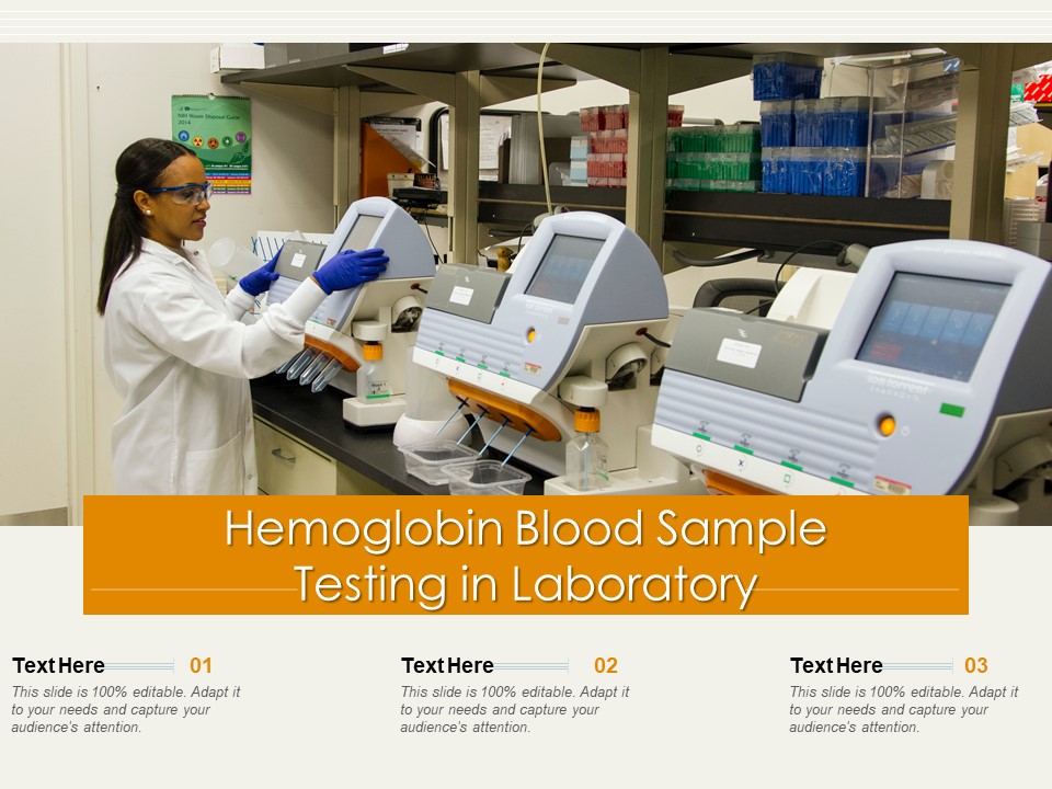 Hemoglobin Blood Sample Testing In Laboratory Ppt PowerPoint Presentation Gallery Icons PDF