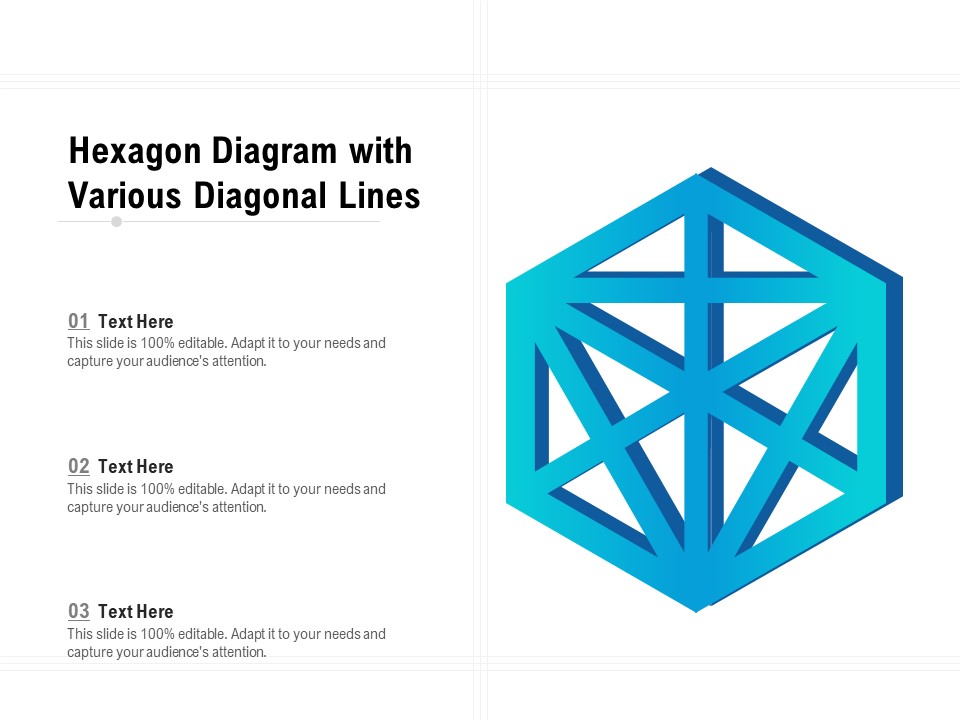 Hexagon Diagram With Various Diagonal Lines Ppt PowerPoint Presentation Icon Model PDF