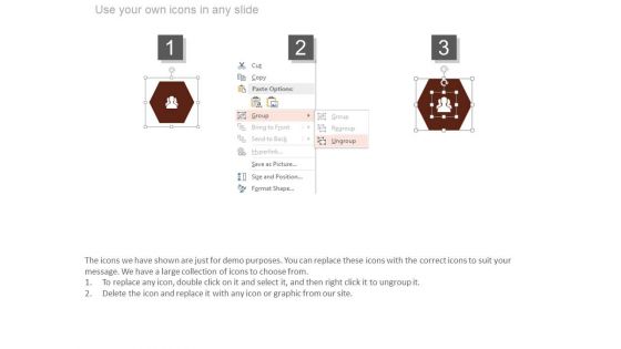 Hexagons Infographics With Team Leader Powerpoint Slides