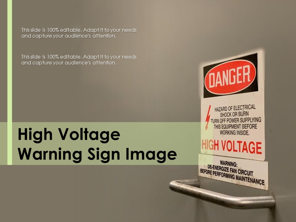 High Voltage Warning Sign Image Ppt PowerPoint Presentation File Inspiration PDF