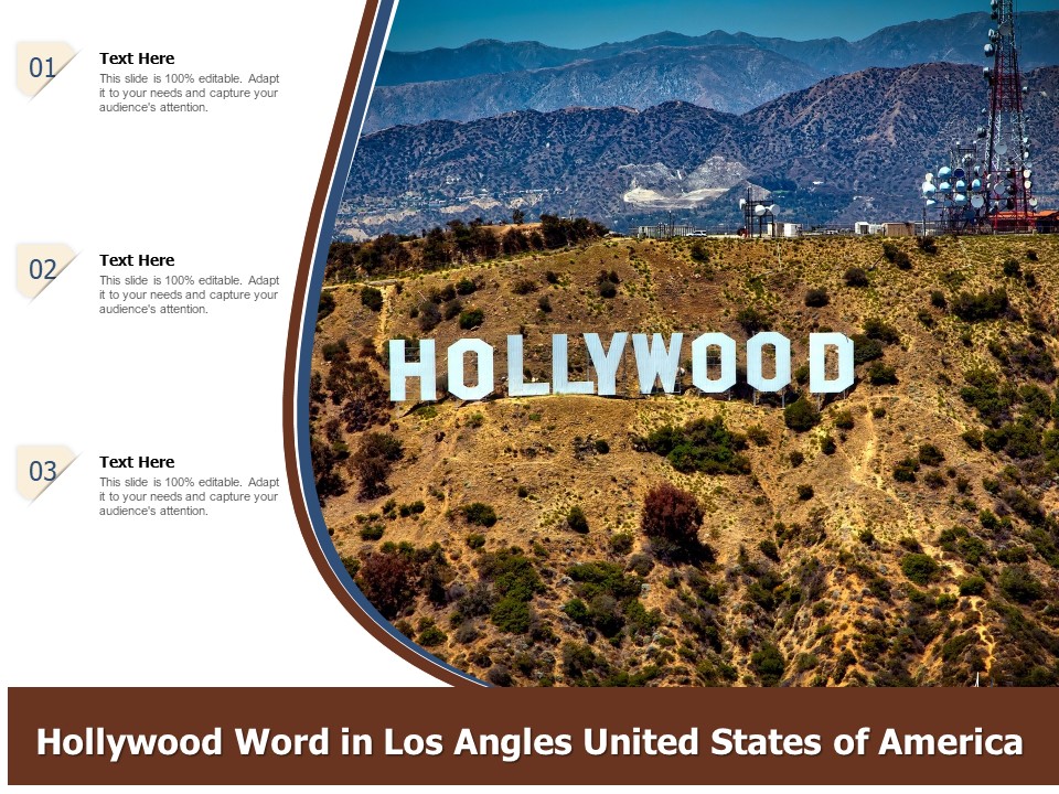 Hollywood Word In Los Angles United States Of America Ppt PowerPoint Presentation Gallery Diagrams PDF