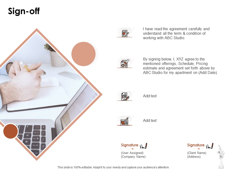 Home Decor Services Appointment Proposal Sign Off Ppt Ideas Demonstration PDF