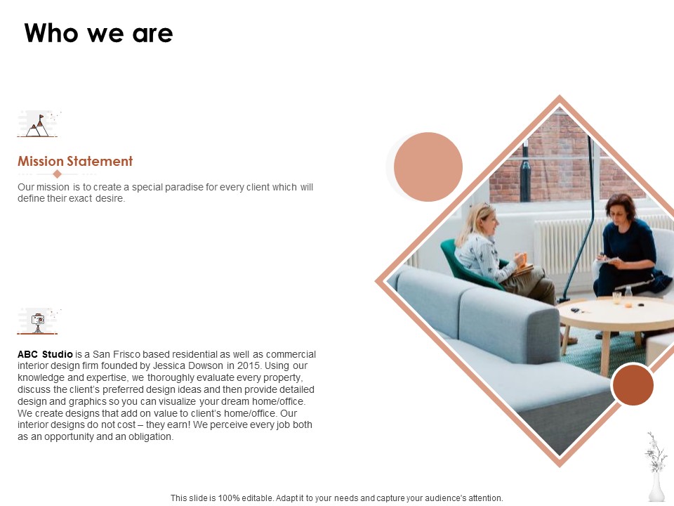 Home Decor Services Appointment Proposal Who We Are Ppt Infographic Template Gallery PDF