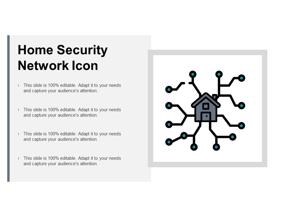 Home Security Network Icon Ppt PowerPoint Presentation Portfolio Ideas