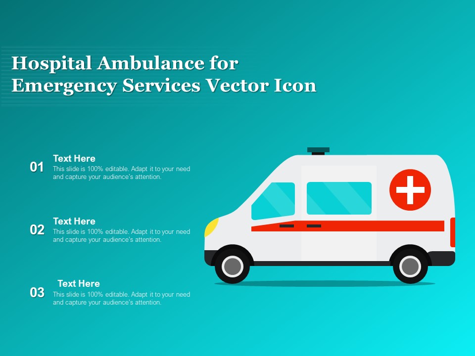 Hospital Ambulance For Emergency Services Vector Icon Ppt PowerPoint Presentation Model Shapes PDF
