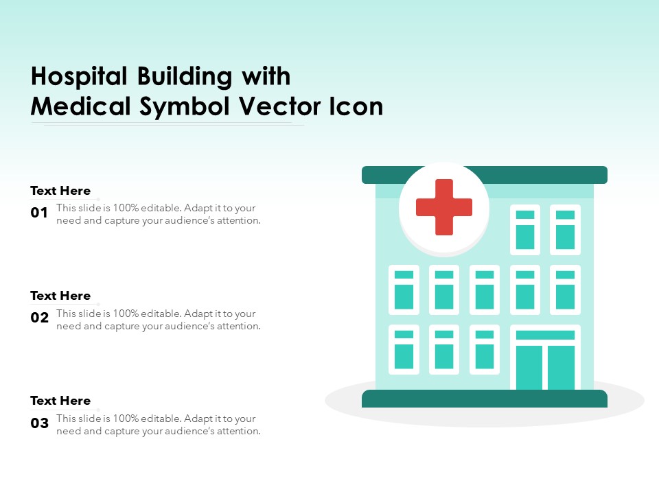 Hospital Building With Medical Symbol Vector Icon Ppt PowerPoint Presentation Ideas Gallery PDF