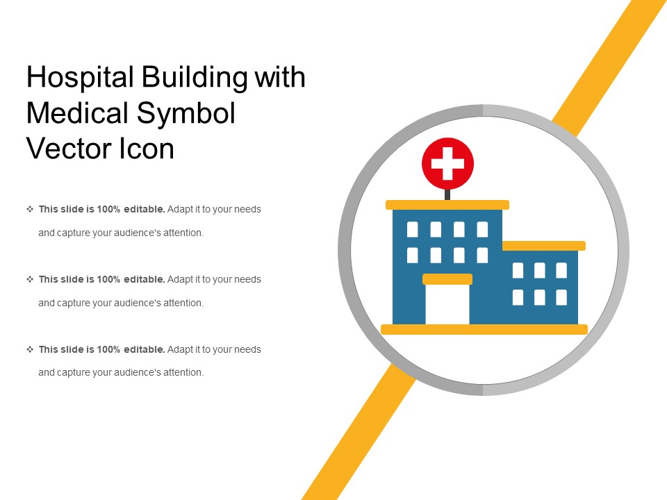 Hospital Building With Medical Symbol Vector Icon Ppt PowerPoint Presentation Professional Graphics Download PDF