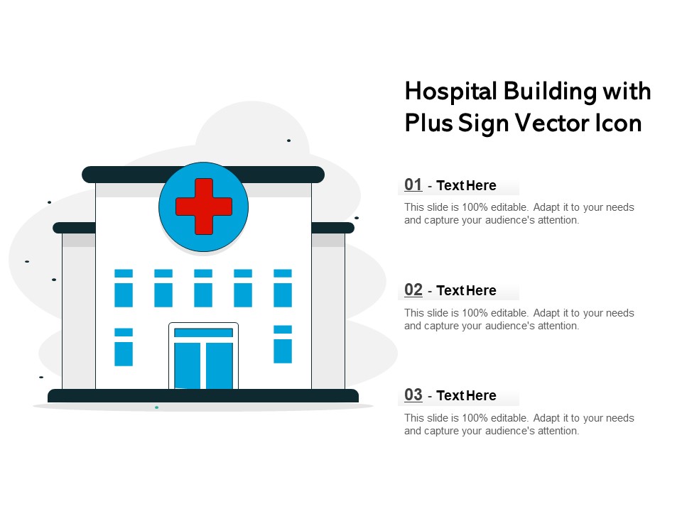 Hospital Building With Plus Sign Vector Icon Ppt PowerPoint Presentation Model PDF
