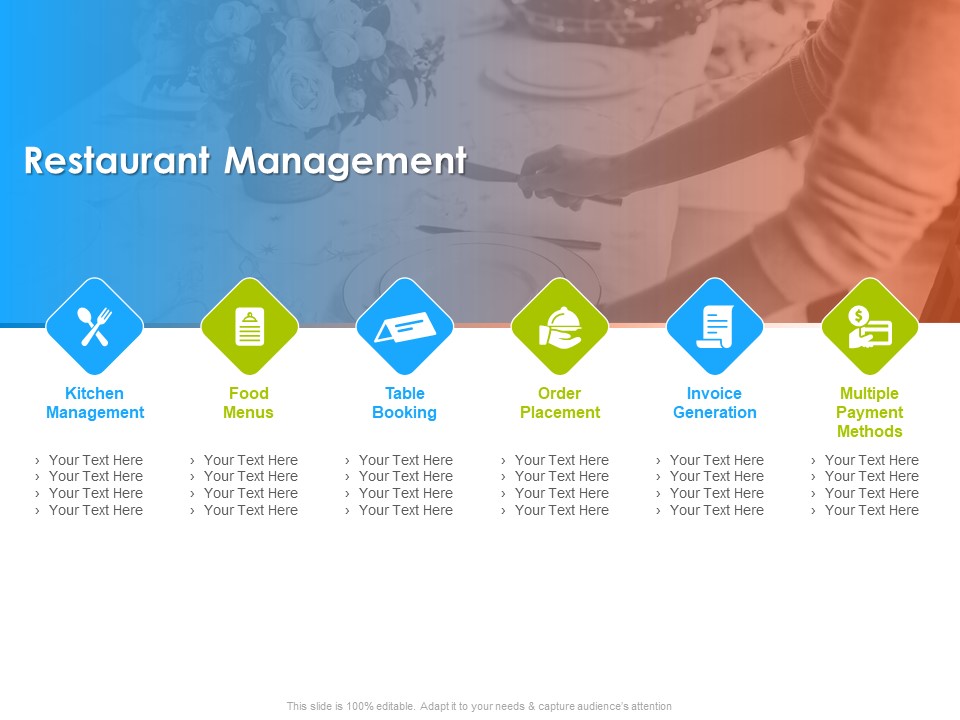 Hotel And Tourism Planning Restaurant Management Template PDF