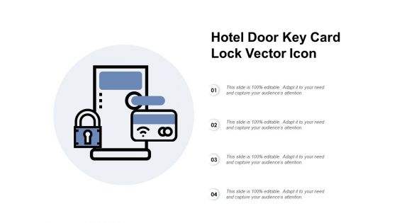 Hotel Door Key Card Lock Vector Icon Ppt PowerPoint Presentation Inspiration File Formats