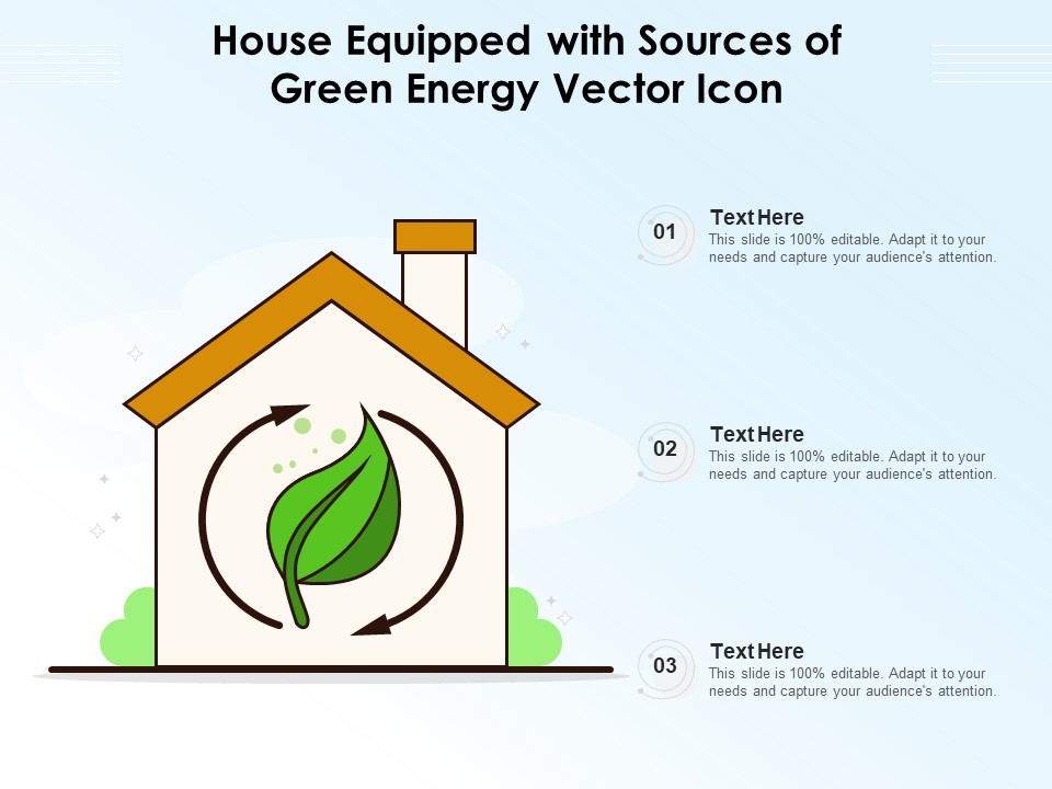 House Equipped With Sources Of Green Energy Vector Icon Ppt PowerPoint Presentation File Clipart Images PDF
