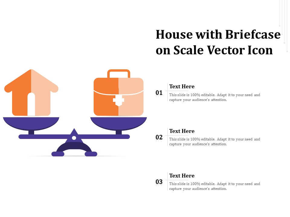 House With Briefcase On Scale Vector Icon Ppt PowerPoint Presentation Inspiration Influencers PDF