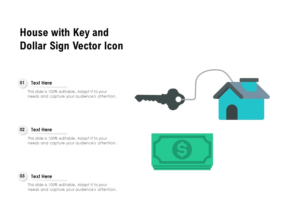 House With Key And Dollar Sign Vector Icon Ppt PowerPoint Presentation Outline Infographics PDF