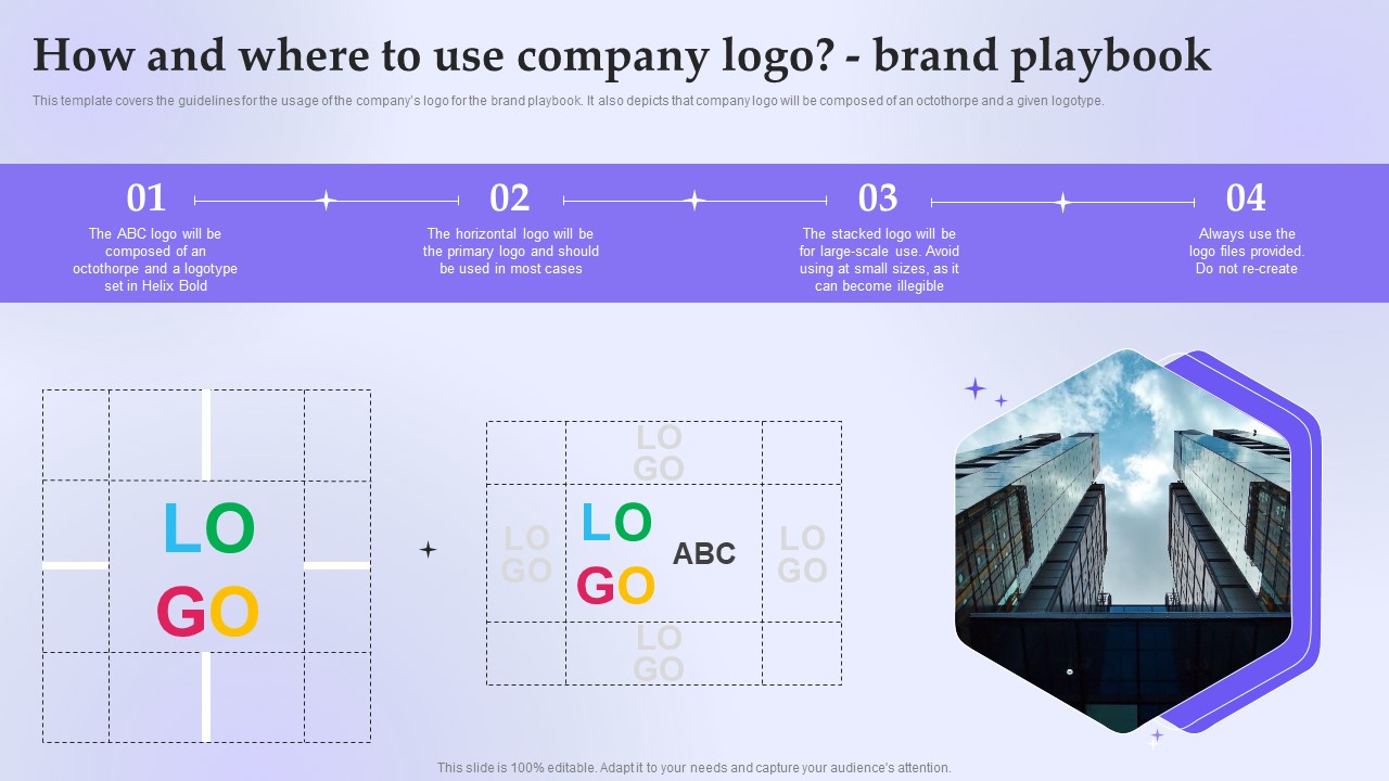How And Where To Use Company Logo Brand Playbook Sample PDF