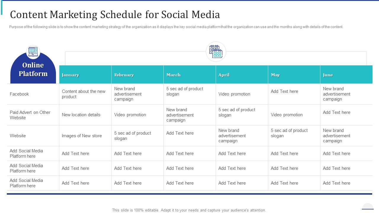 How Make Impactful Product Marketing Message Build Product Differentiation Content Marketing Schedule For Social Media Formats PDF