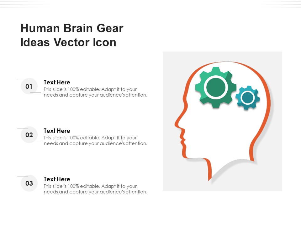 Human Brain Gear Ideas Vector Icon Ppt PowerPoint Presentation File Background Images PDF