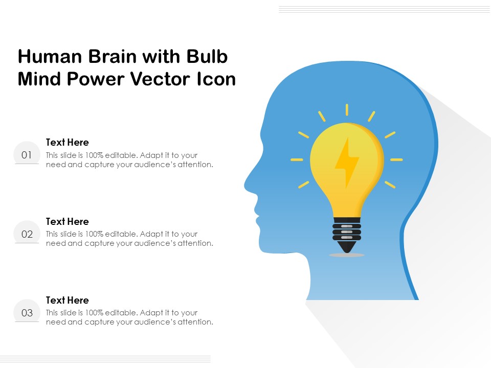 Human Brain With Bulb Mind Power Vector Icon Ppt PowerPoint Presentation File Outline PDF