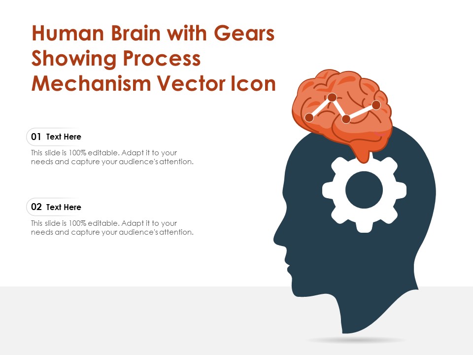 Human Brain With Gears Showing Process Mechanism Vector Icon Ppt PowerPoint Presentation Professional Outline PDF