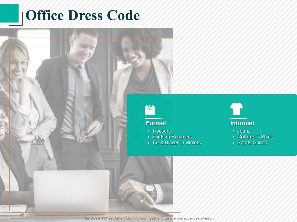 Human Capital Management Procedure Office Dress Code Ppt Slides Outline PDF