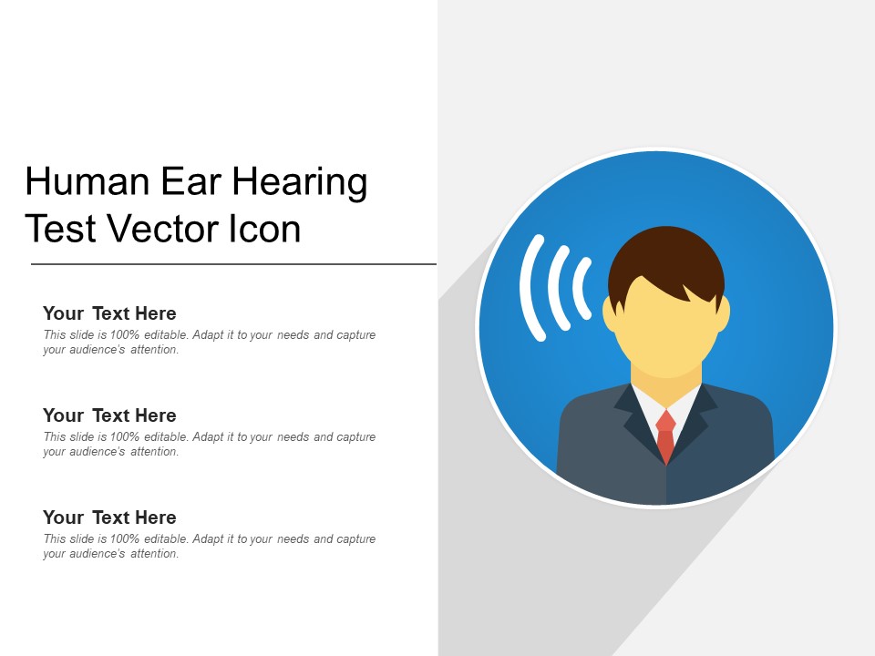 Human Ear Hearing Test Vector Icon Ppt PowerPoint Presentation File Background PDF