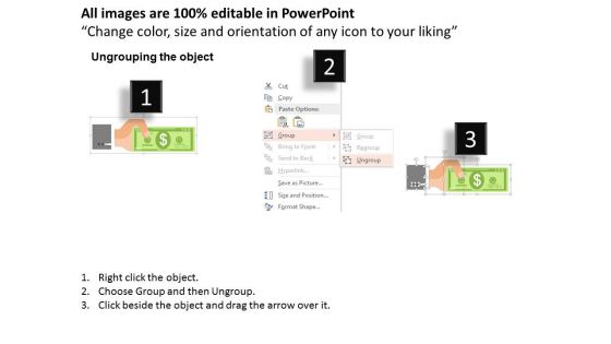 Human Hand Holding Dollar Note Powerpoint Templates