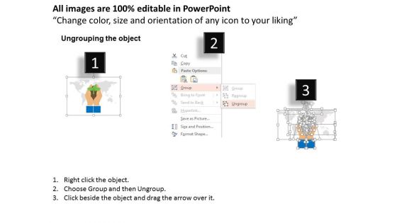 Human Hand With Plant Seeds Powerpoint Template