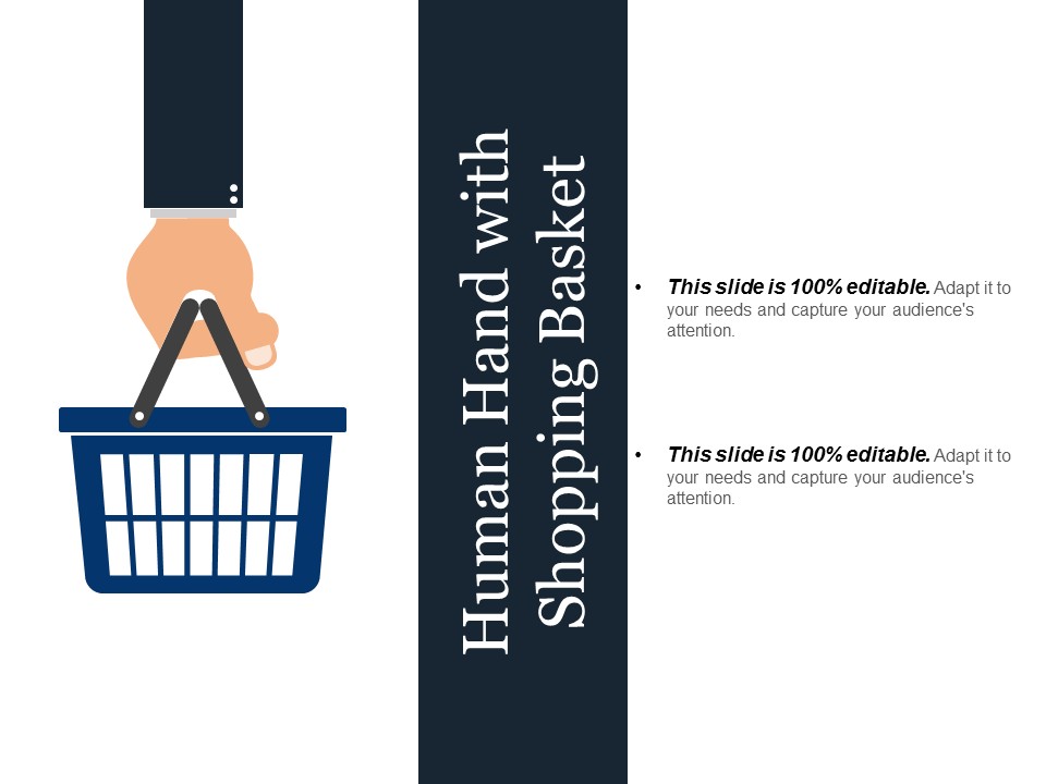 Human Hand With Shopping Basket Ppt PowerPoint Presentation Gallery Styles