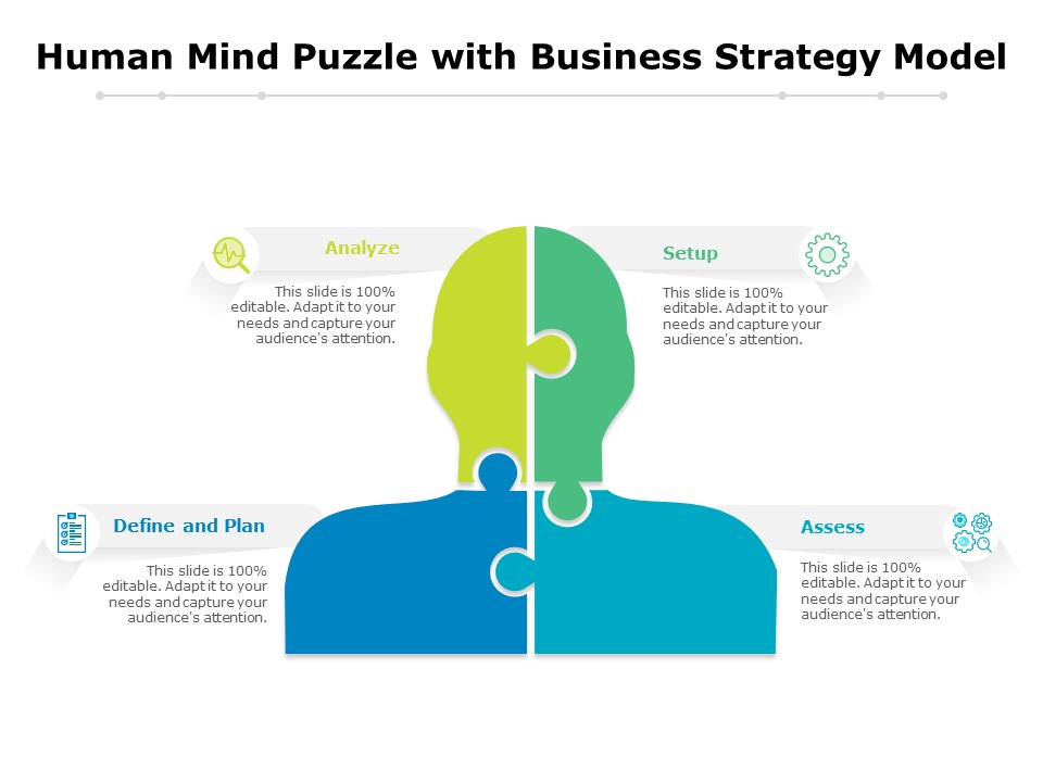 Human Mind Puzzle With Business Strategy Model Ppt PowerPoint Presentation File Infographic Template PDF